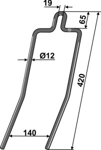 Wiedegtand Ø12mm