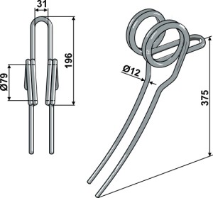 Wiedegtand Ø12mm