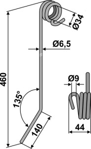 Wiedegtand Ø6,5mm