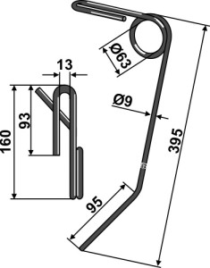 Wiedegtand Ø9mm