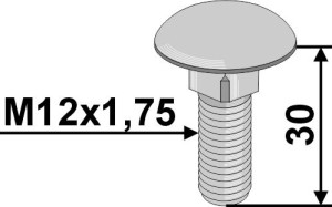 Saucer-head screw - M12x1,75