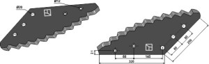 Couteau pour mélangeurs de fourrage