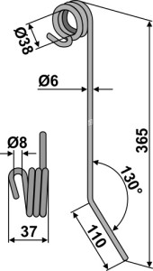 Wiedegtand Ø6mm