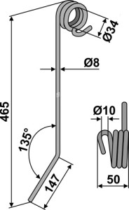 Wiedegtand Ø8mm