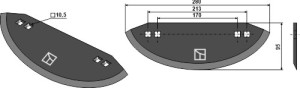 Couteau pour mélangeurs de fourrage