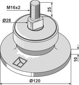 Palier avec filet M16