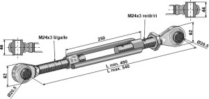 Topstang - spanner M24X3