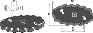 Couteau pour mélangeurs de fourrage - revêtement carbure