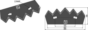 Couteau pour mélangeurs de fourrage