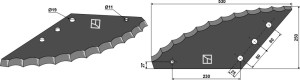 Couteau pour mélangeurs de fourrage