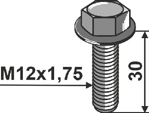 Boulon de serrage M12x1,75