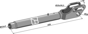 Drijfstanggaffel M33x3