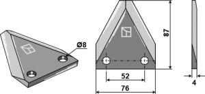 Couteau pour mélangeurs de fourrage