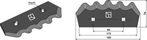 Couteau pour mélangeurs de fourrage