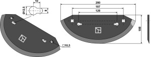 Couteau pour mélangeurs de fourrage