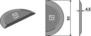 Couteau pour mélangeurs de fourrage à souder
