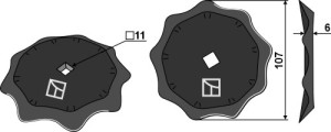 Couteau pour mélangeurs de fourrage
