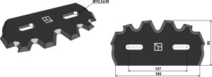Couteau pour mélangeurs de fourrage