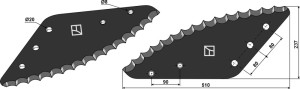 Couteau pour mélangeurs de fourrage