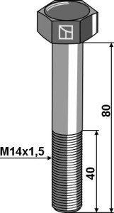 Zeskantmoer M14x1,5x80 zonder moer