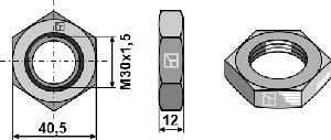 Écrou M30x1,5 - filet à droite