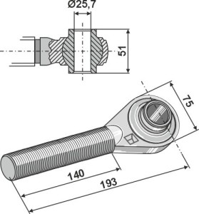 Spindel M30x3,5