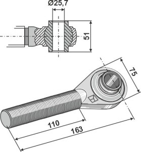 Spindel M30x3,5