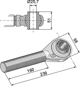 Spindel M36x3