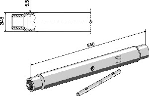 Topstangbuis M30x3