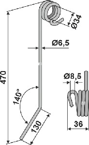 Wiedegtand Ø6,5mm