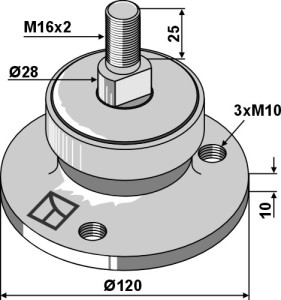 Palier avec filet M16