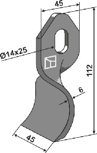 Klepel 112x45mm