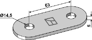 Oog voor klepelas 107x45