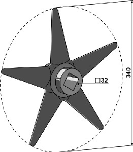Roue étoile émotteuse Ø34mm