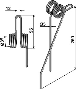 Hakwiedegtand Ø5mm