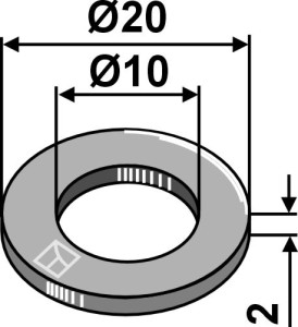 Aluminium Schijf Ø20x2xØ10
