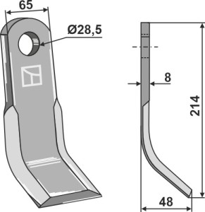 Y-mes 214x65mm