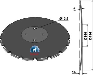 Disque crénelé Ø414x5
