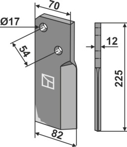 Dent rotative 225x70mm