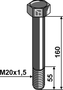 Bout M20x1,5x160 - 10.9