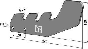 Pied niveleur 425mm