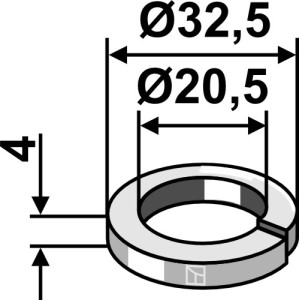 Federring Ø32,5x4xØ20,5