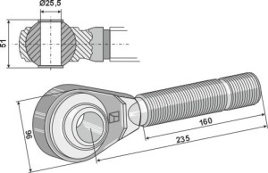 Spindel M36x3