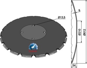 Disque crénelé Ø612x6