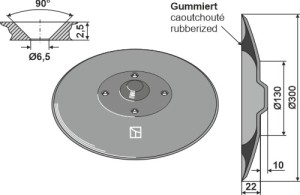 Kouterschijf Ø300x2,5