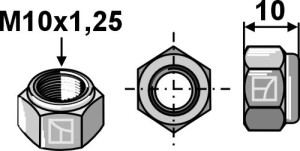 Écrou M10x1,25