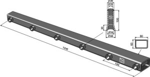 Tandhouder 1010mm