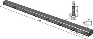 Tandhouder 1390mm