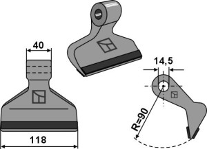Hamerklepel 118x40mm - PTA
