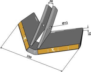Vleugelschaar 350mm - Carbide